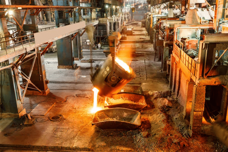 Industrielle Feuerfestproduktion